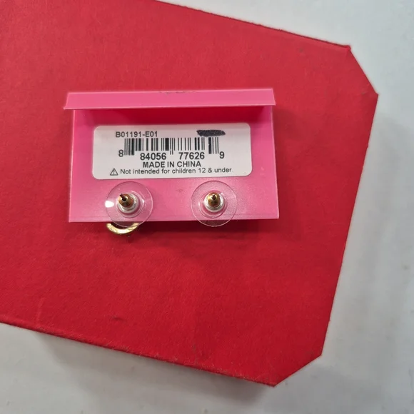 Betsey Johnson Red and Black Ladybug Stud Earrings - Picture 3 of 4